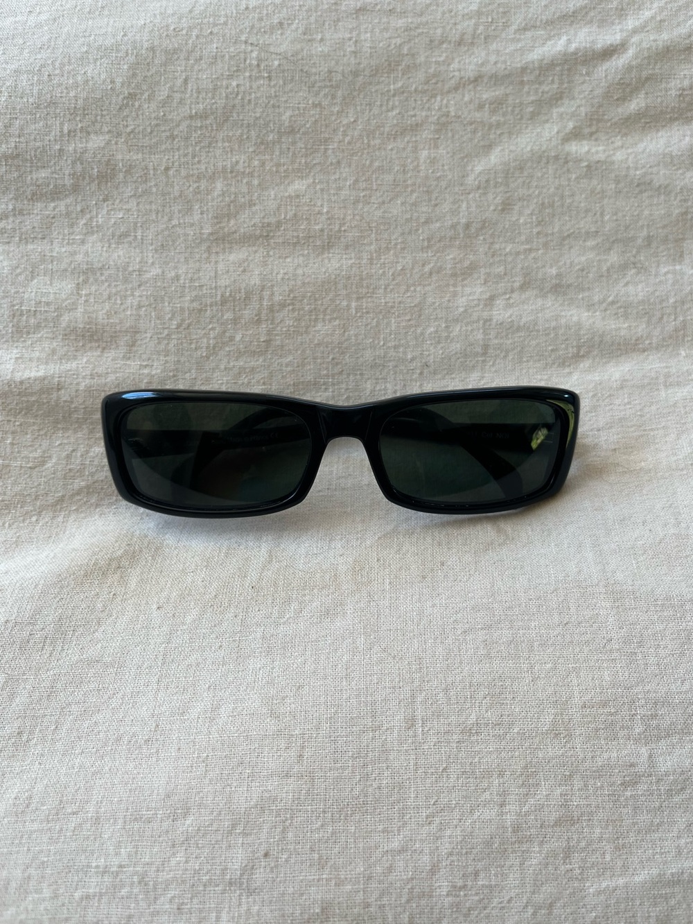 Vuarnet Black Rectangular Sunglasses Made in France
